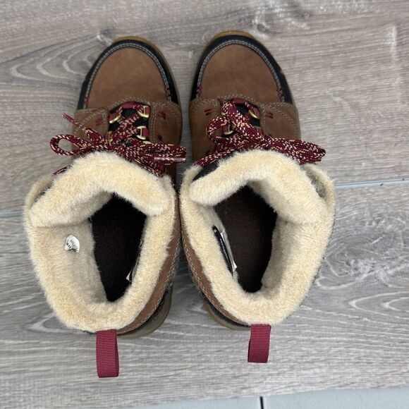 Ahnu Montara Luxe WP Women’s Sz 6.5 Brown Leather Vibram Trail Hiking Boots - Picture 5 of 11